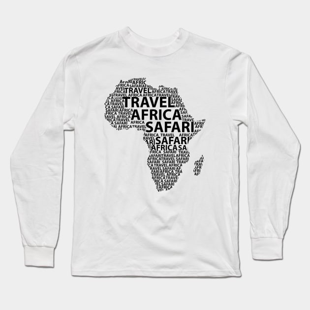 Creative map of Africa Long Sleeve T-Shirt by designbek